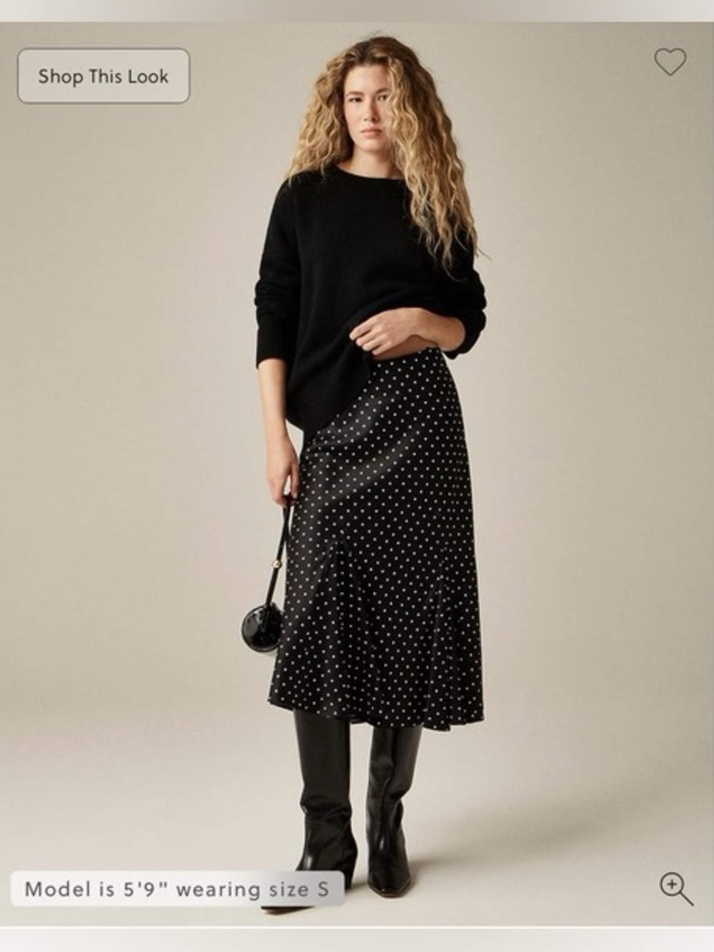 J. Crew Gwyneth Flounce Hem Slip Skirt Polka Dot XL